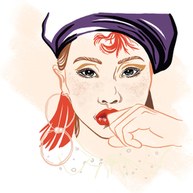 Grafic fashion sketch