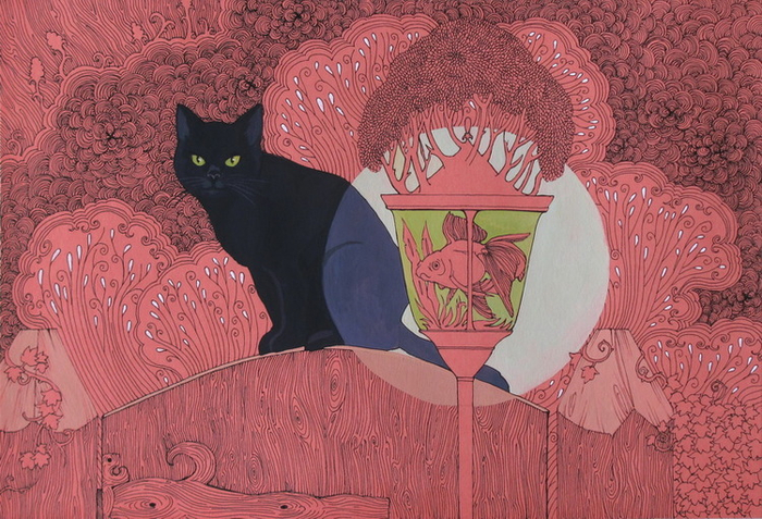 Кошка в саду