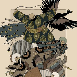 Иллюстрация к книге Л.Соловьева "Повесть о Ходже Насреддине"