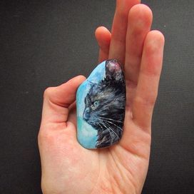 Роспись на камне, портрет по фото