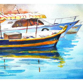 Лодочки в бухте о. Крит