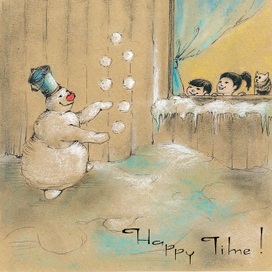 новогодняя открытка 2019