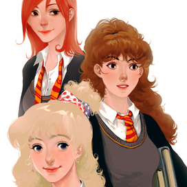Luna Hermione and Ginny