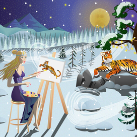 Полосатый натурщик