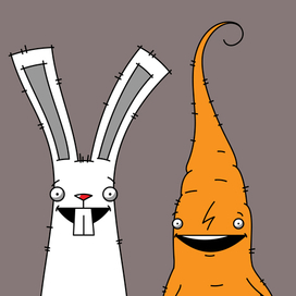 Кролик и морковка