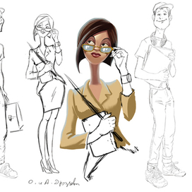 Эскизы персонажей