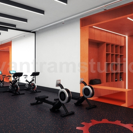 Коммерческие Идеи Дизайнеров интерьера GYM 3D Fitness от Архитектурных Рендеринг Компании