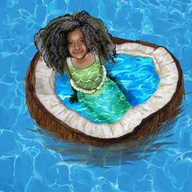 "Русалочка в кокосике"