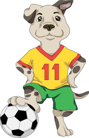 Щенок футболист