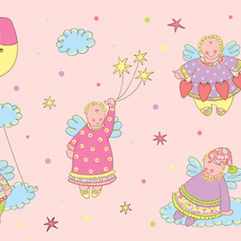 Борта в детскую кроватку. Персонажи.