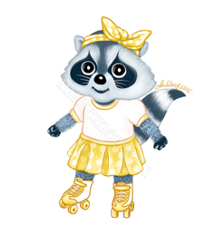 Иллюстрация для принтов- "Енотиха"