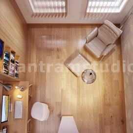 Кабинет Современная 3D-модель интерьера Идеи дизайна от Архитектурной Студии