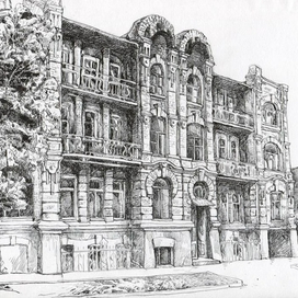 Архитектурные зарисовки Ростова. Пример ростовского модерна.