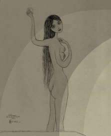 Девушка, выключающая свет