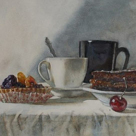 натюрморт с вишней