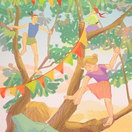 Дети на дереве