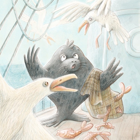 Тюлень и чайки -2