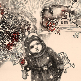 Птица свиристель. С Новым годом!