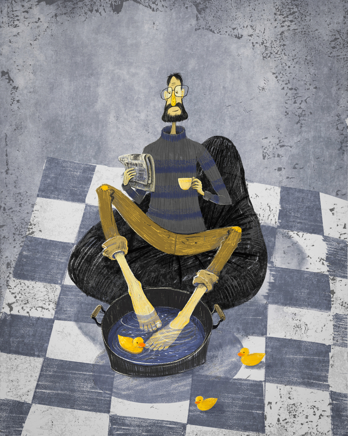 Тазик с кипятком