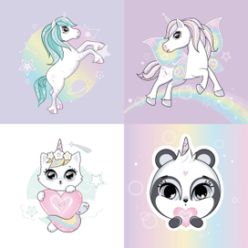 милые единорожки - набор 2 часть