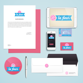 La fleur ! Фирменный стиль магазина цветов.