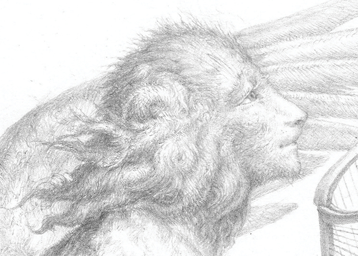 Фрагмент. Лист 1 из серии "Квинтет Стефана". NGC 7320. 2013