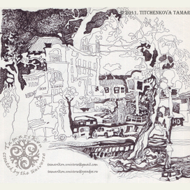 Город Харьков в сюрреалистичном стиле. 