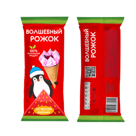 Упаковка мороженого с бренд персонажем 