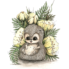 Ёжик в цветах