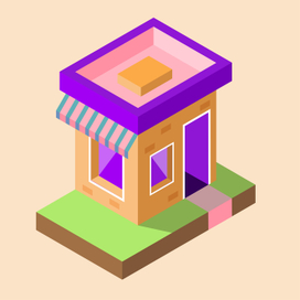 Миниатюрный домик в изометрии