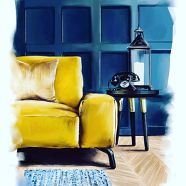 Желтый диван