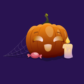 Тыковка на хелуин 