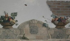 Роспись стены в ресторане МАМА РОМА