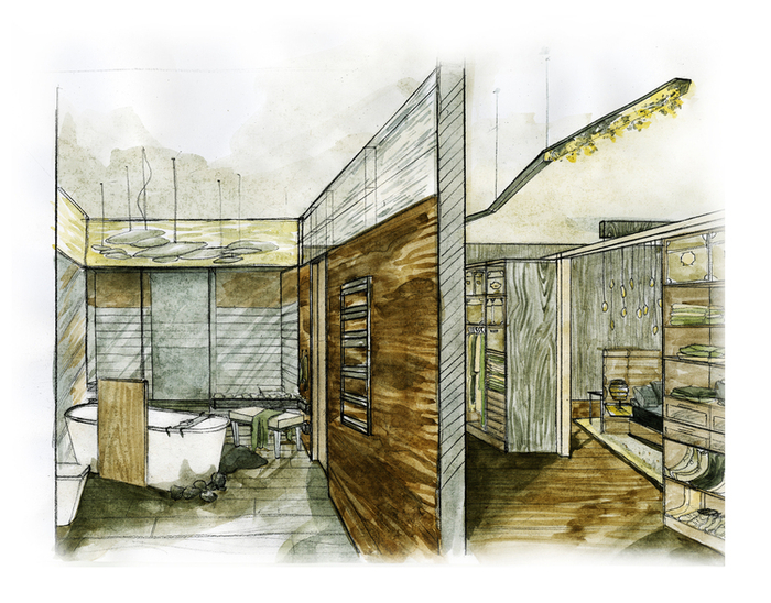 скетч ванны/гардероба