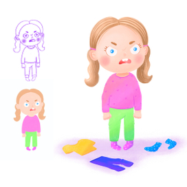 Недовольная девочка