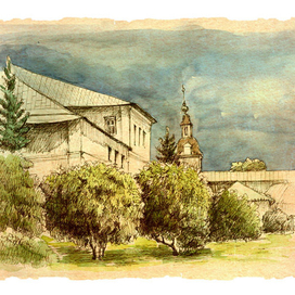 Монастырь, зарисовка