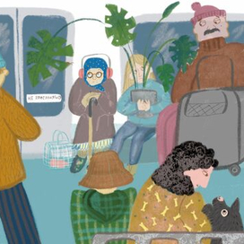 В вагоне метро