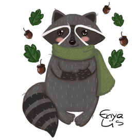 Осенний енот