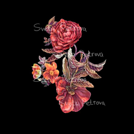 Фрагмент бесшовного паттерна по мотивам Etro  