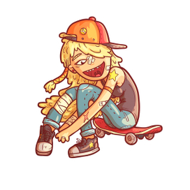 девочка скейтер