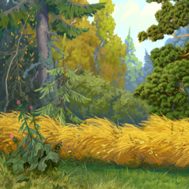 Фон-1 для иллюстрации к сказке " Вершки и корешки" .