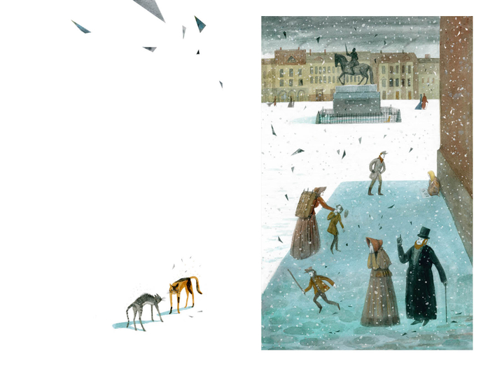 Иллюстрация к сказке Х. К. Андерсена "Снежная королева"