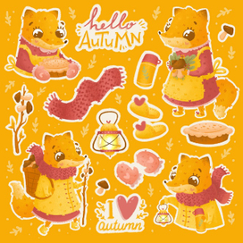 Стикерпак Осенний