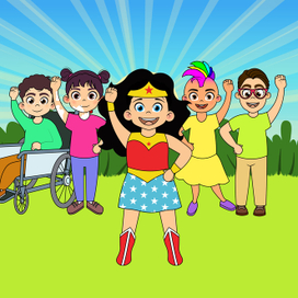 Иллюстрация к детской книге "The Hidden Hero"