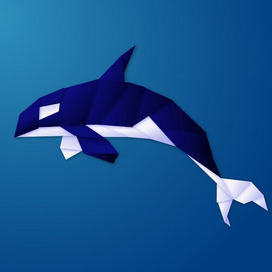 Касатка в стиле оригами