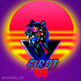 Retro wave art