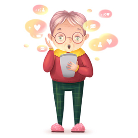 Бабушка и соц.сети