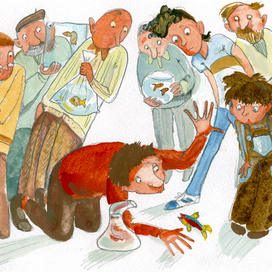 Рыбку уронил...