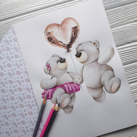 Влюбленные мишки