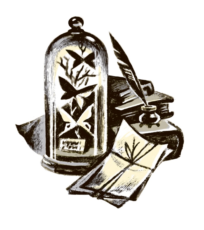 Бабочки в стеклянном колпаке